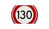 Verkeersbord RVV - A01-130 Maximum snelheid 130 km per uur breed